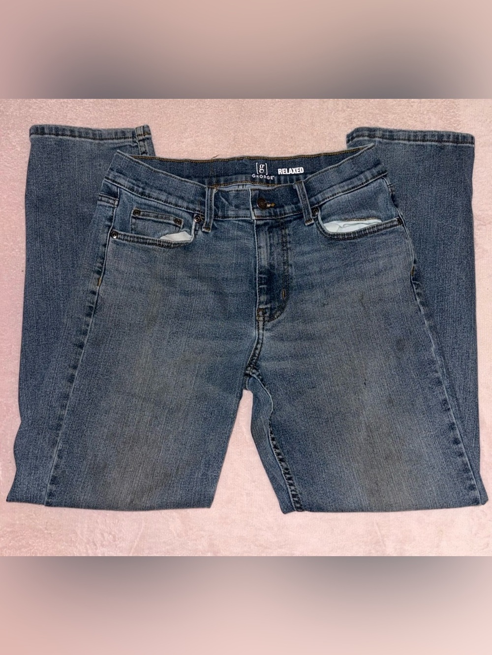George Relaxed Fit Men's Dark Blue Jeans